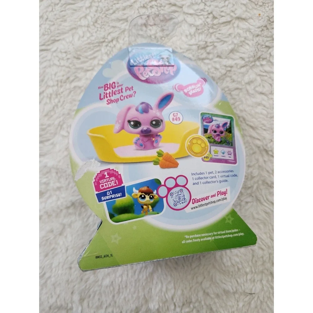 Littlest Pet Shop Springtime Fun G7 # 49 Easter Bunny w Virtual code